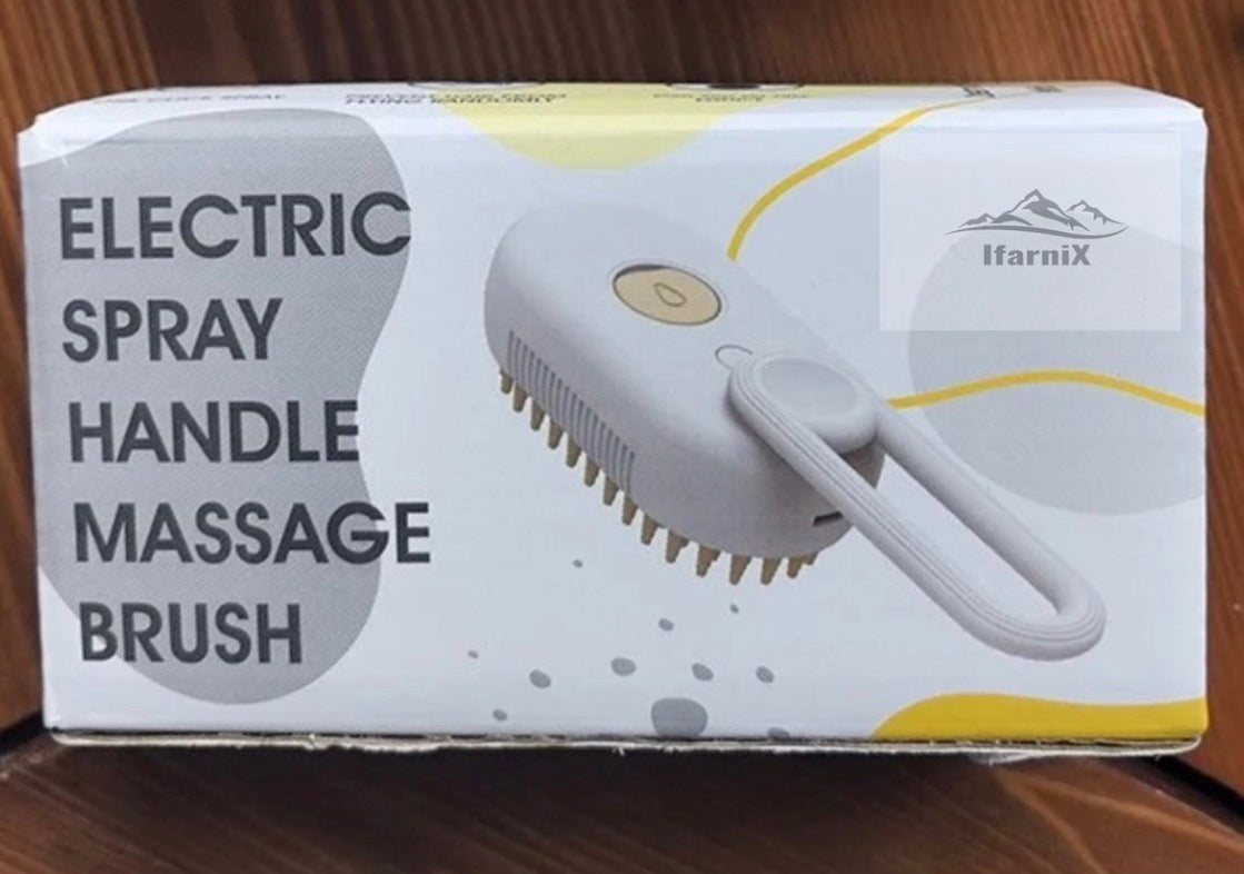 مشط تدليك و تبخير فرو القطط و الكلاب و إزالة الشعر الميت قابل للشحن USB